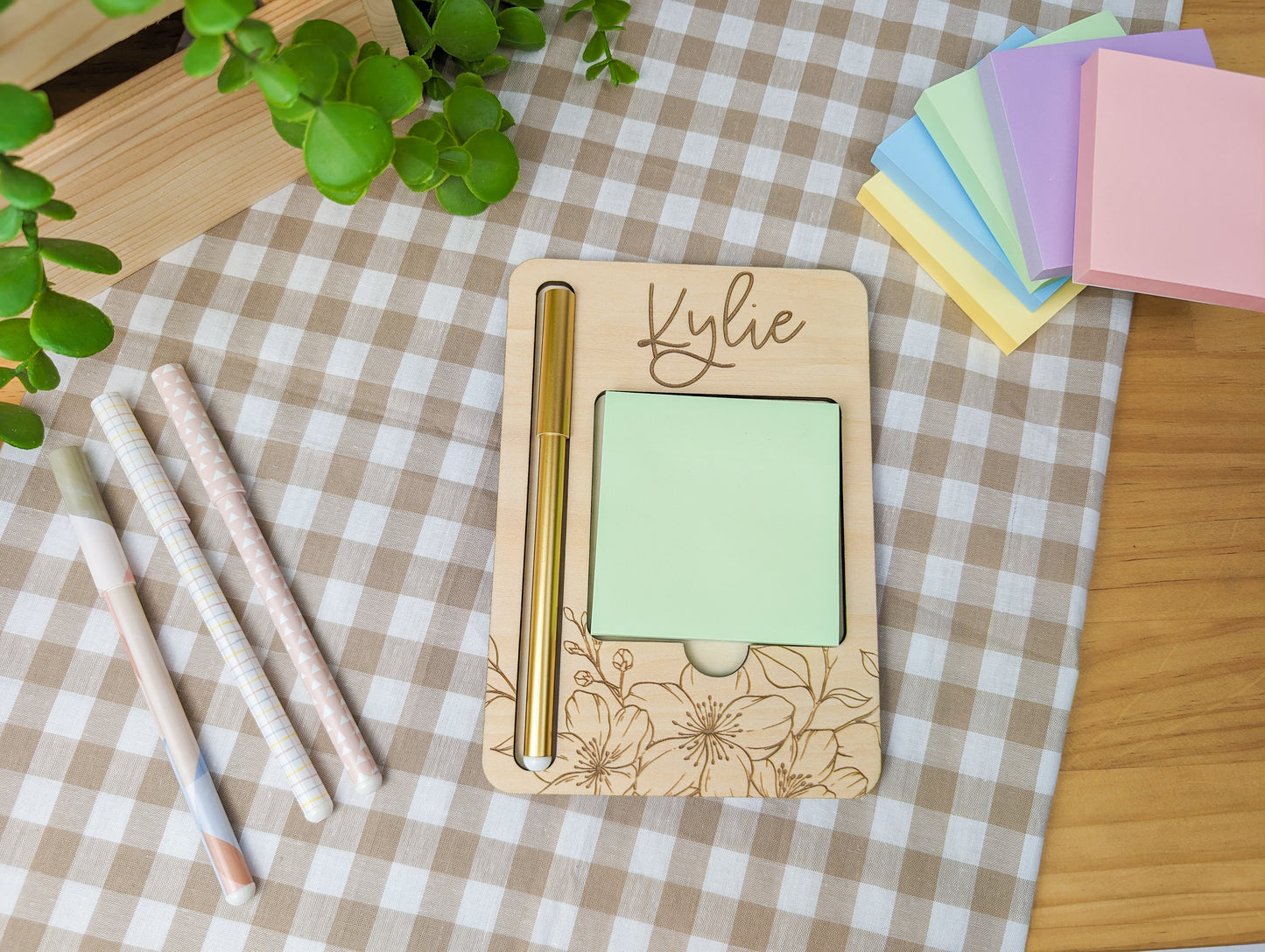 Botanical Post It Note and Pen Combo Holder | Teacher Gift | Gift for Her