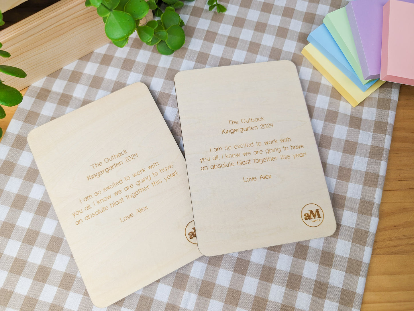 Botanical Post It Note and Pen Combo Holder | Teacher Gift | Gift for Her