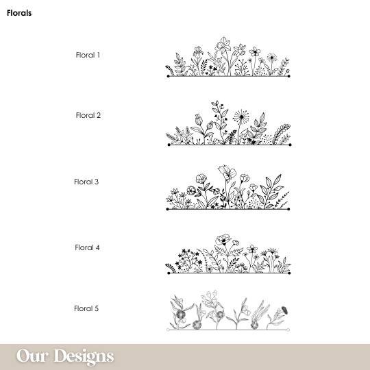 Floral Door Sign Round