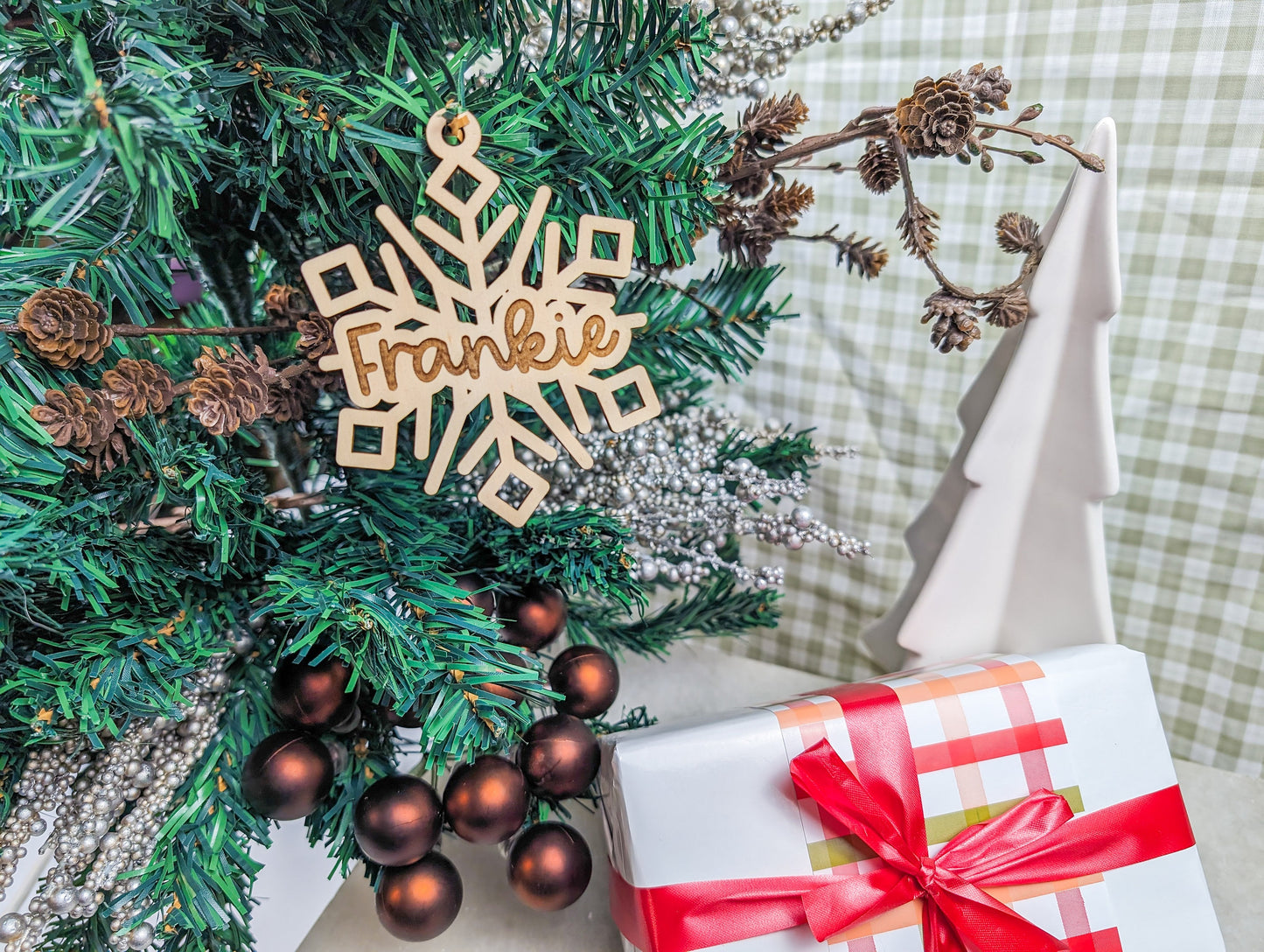Wooden Snowflake Ornament