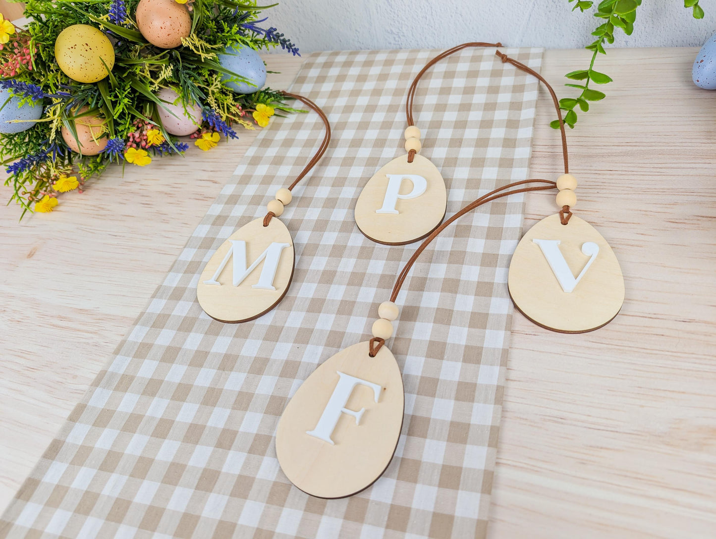 Initial Egg Easter Basket Tag