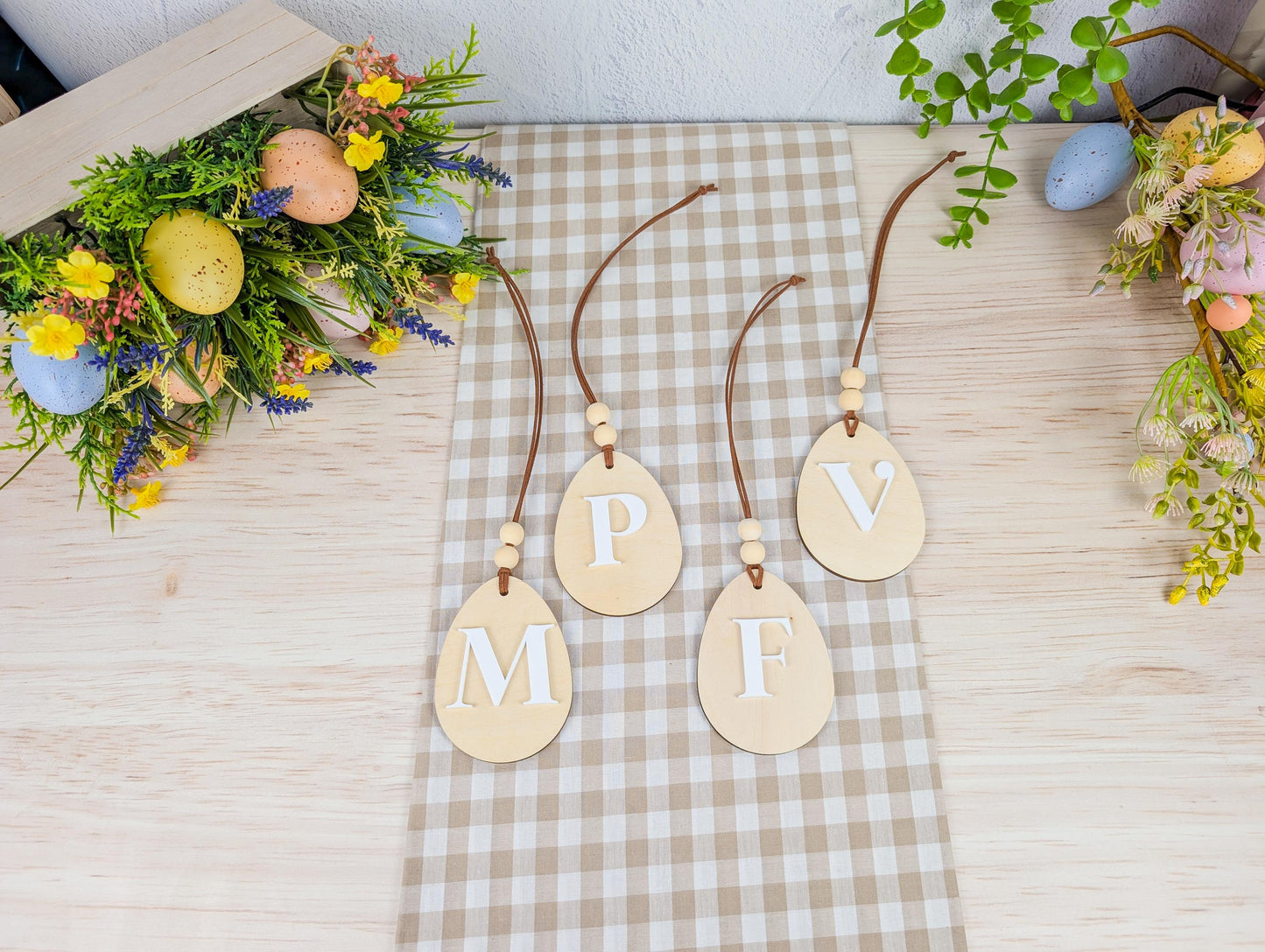 Initial Egg Easter Basket Tag