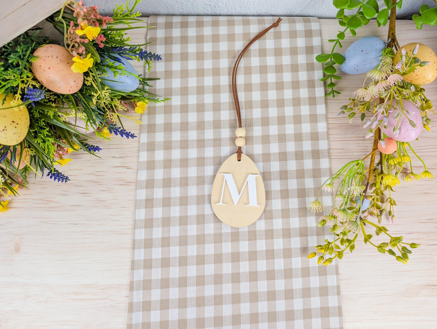 Initial Egg Easter Basket Tag
