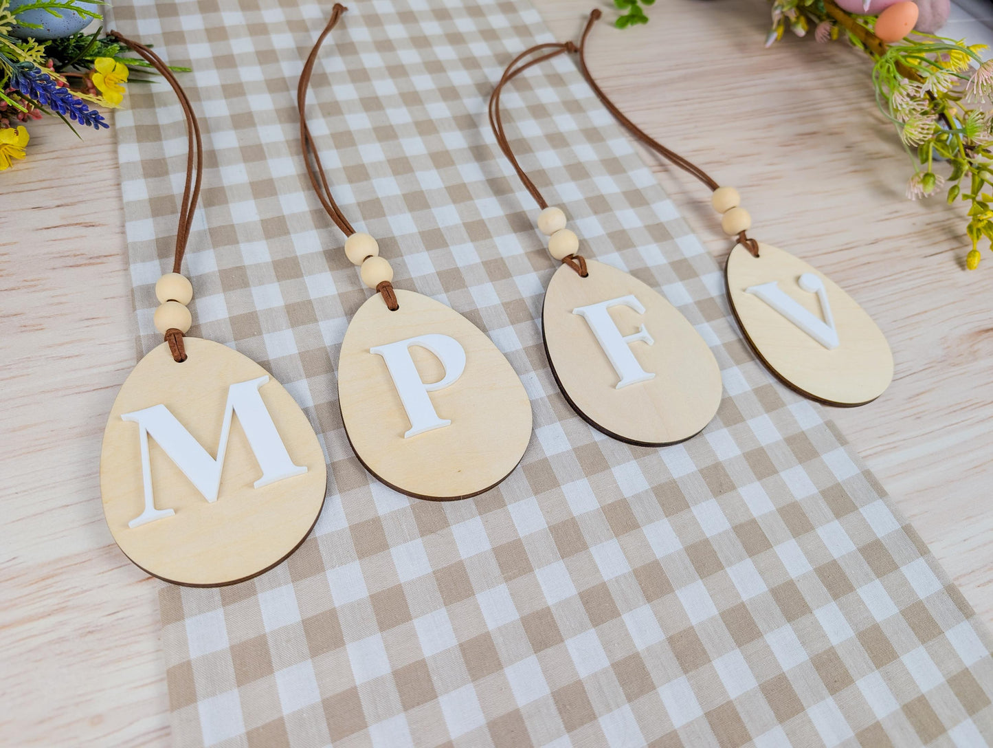 Initial Egg Easter Basket Tag