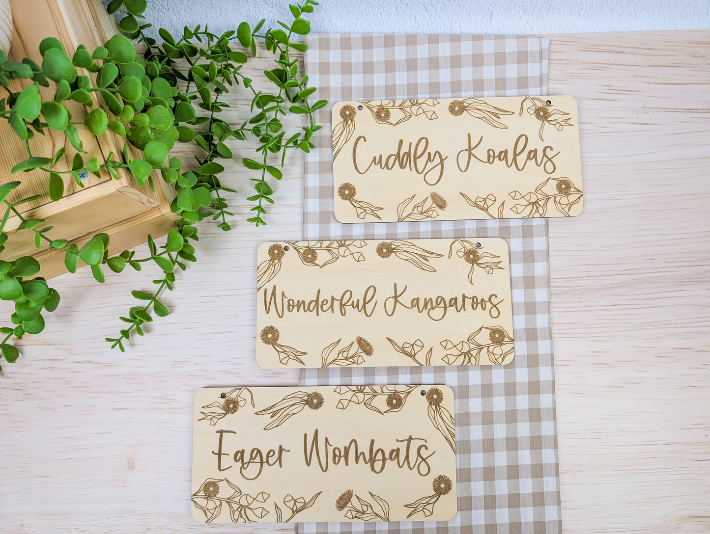 Wooden Door Rectangle Sign