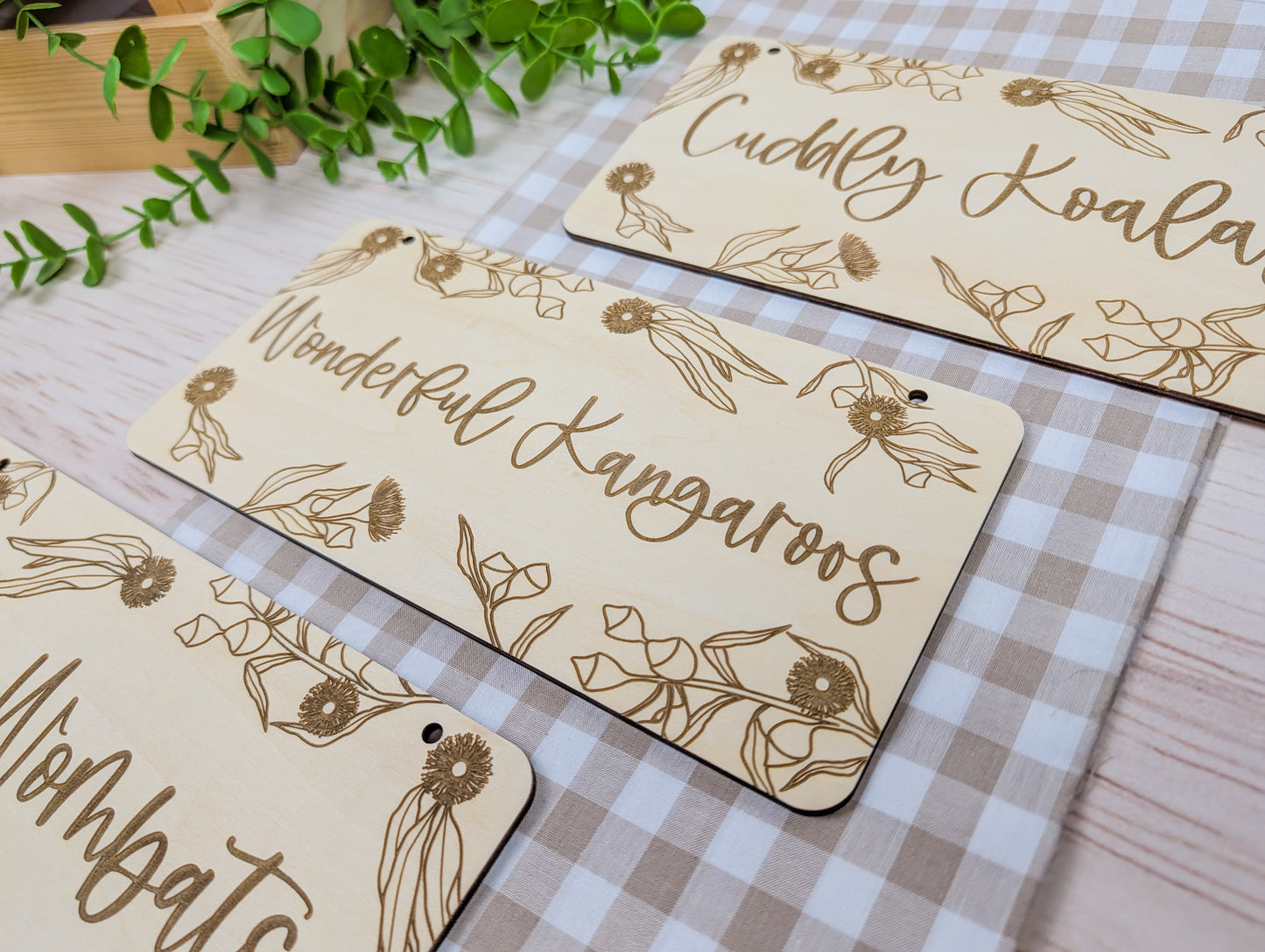 Wooden Door Rectangle Sign