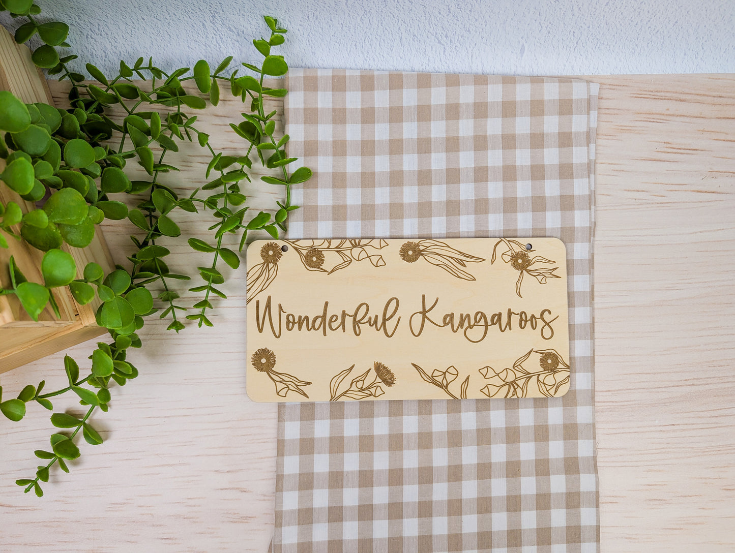 Wooden Door Rectangle Sign