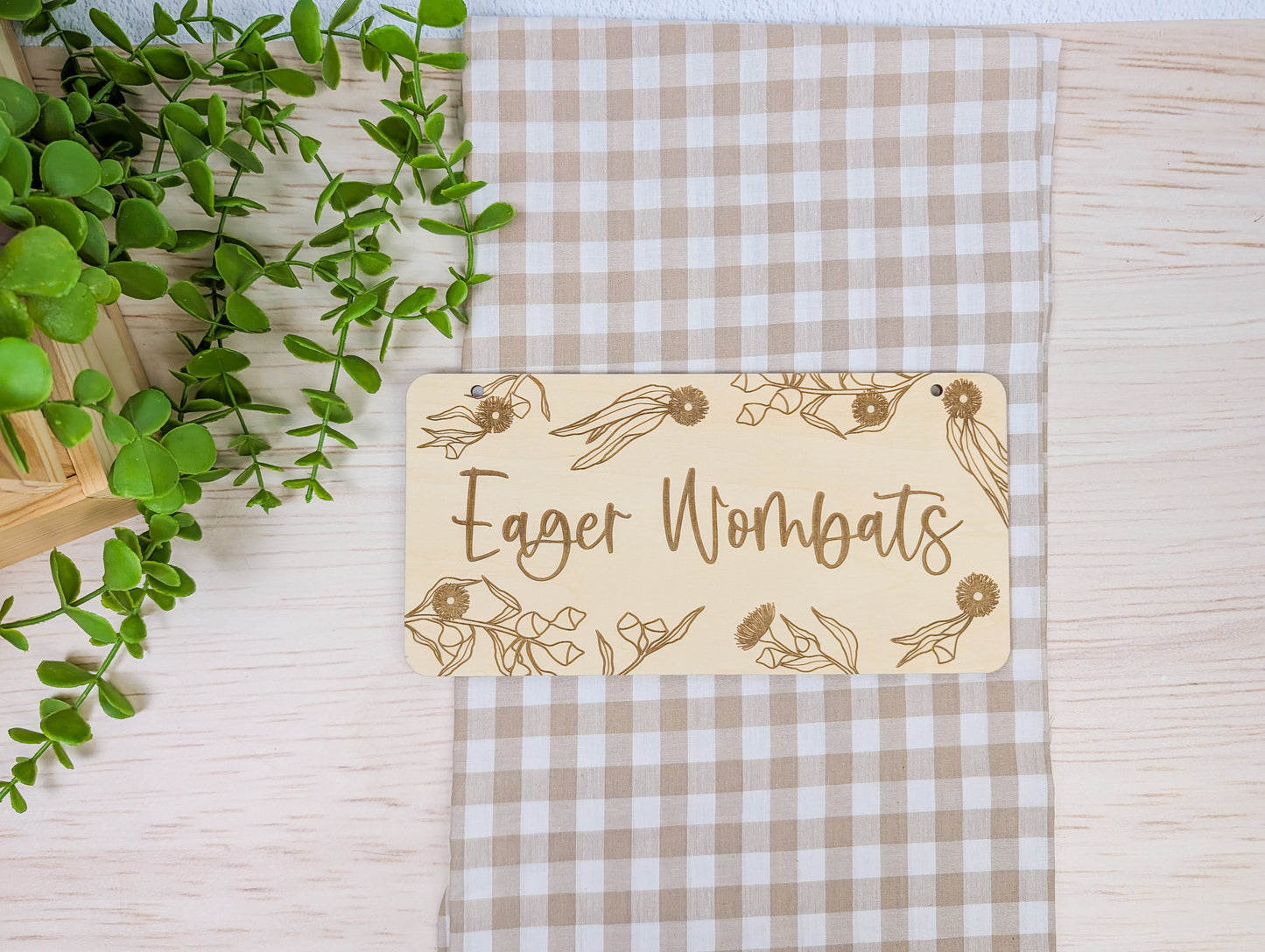 Wooden Door Rectangle Sign