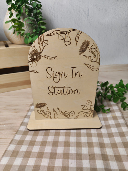 Wooden Table Sign